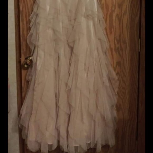 Strapless Champagne Prom Dress - Picture 2 of 6